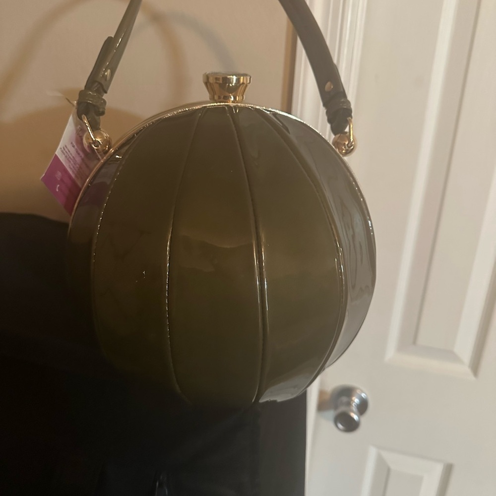 Olive Green Round Handbag